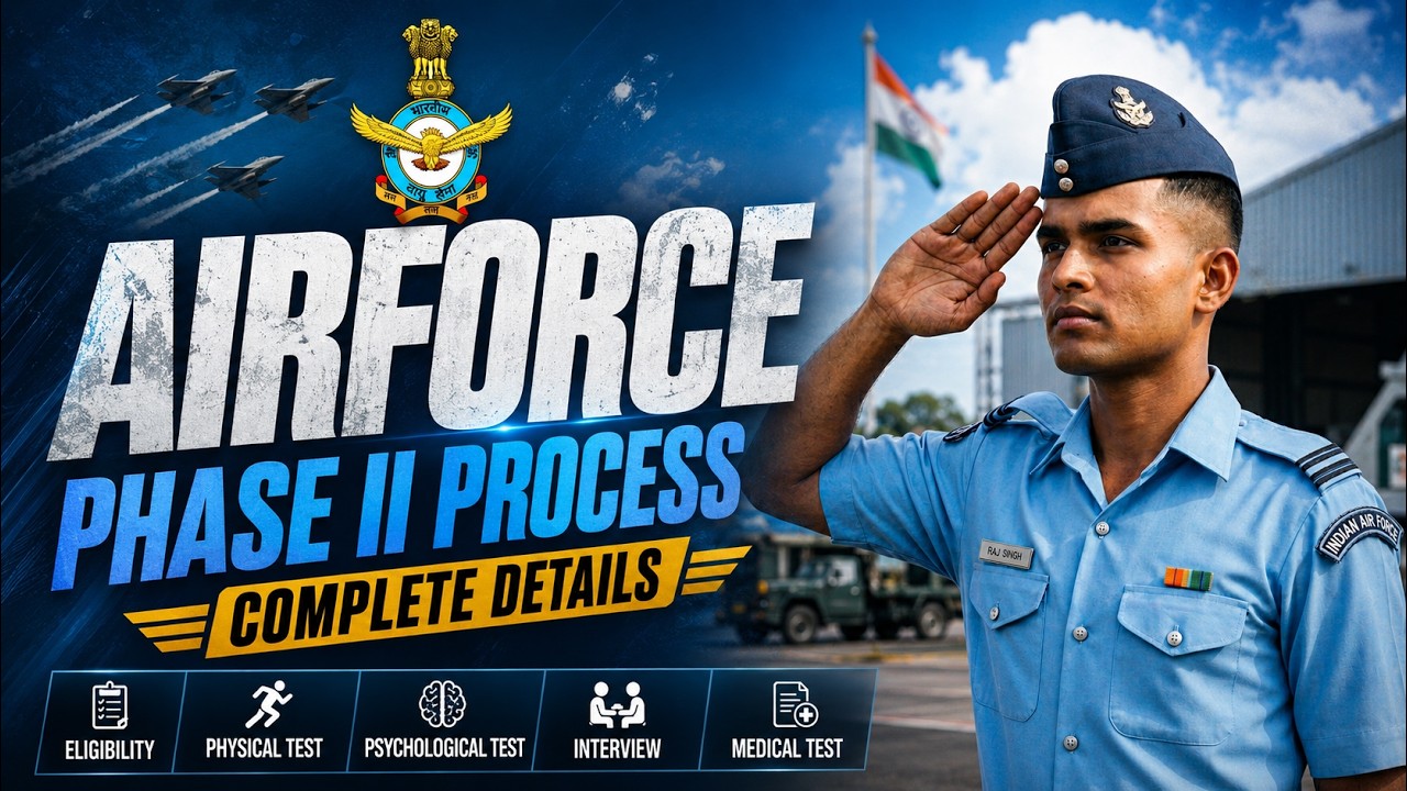 Indian Airforce Phase 2 Process 2026 | Agniveer Vayu Phase 2 Physical, GD & Medical Test Explained