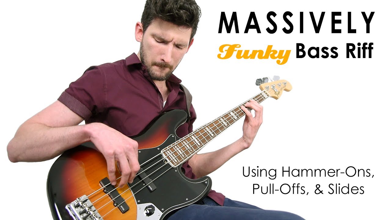 MASSIVELY FUNKY BASS RIFF – Using Hammer-Ons, Pull-Offs, and Slides