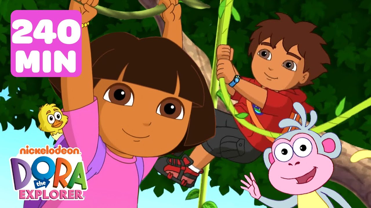 Dora the Explorer & Diego Primos Team-Up! #7 💥 240 Minutes | Dora & Friends