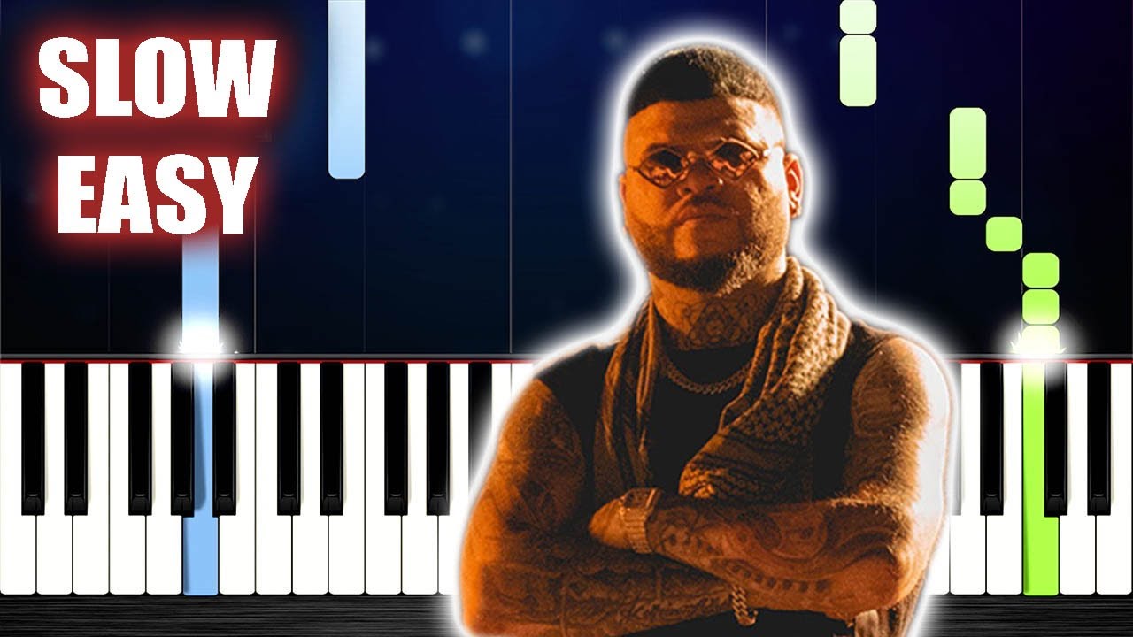 Farruko - Pepas - SLOW EASY Piano Tutorial by PlutaX