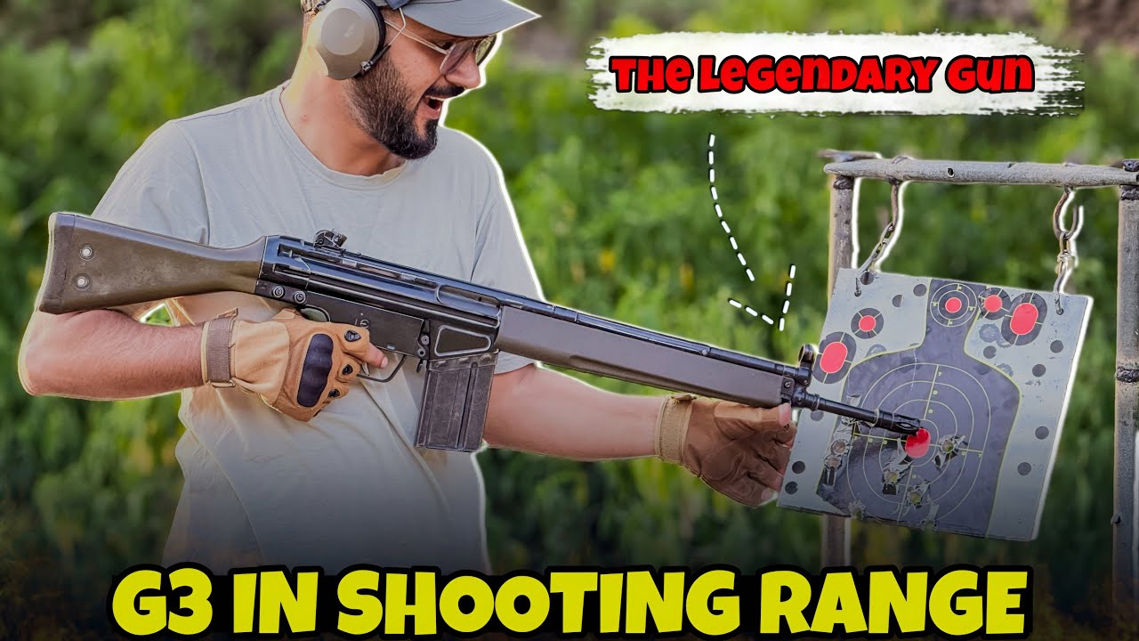 G3 Gun In Shooting Range | 308 Caliber | G3 Gun Review | Pakistan Army Gun | Damage Of G3 Gun 