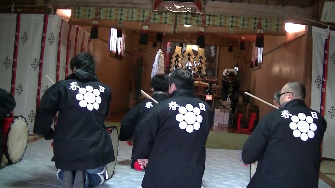 春日流八幡鹿踊2017八幡神社元日奉納