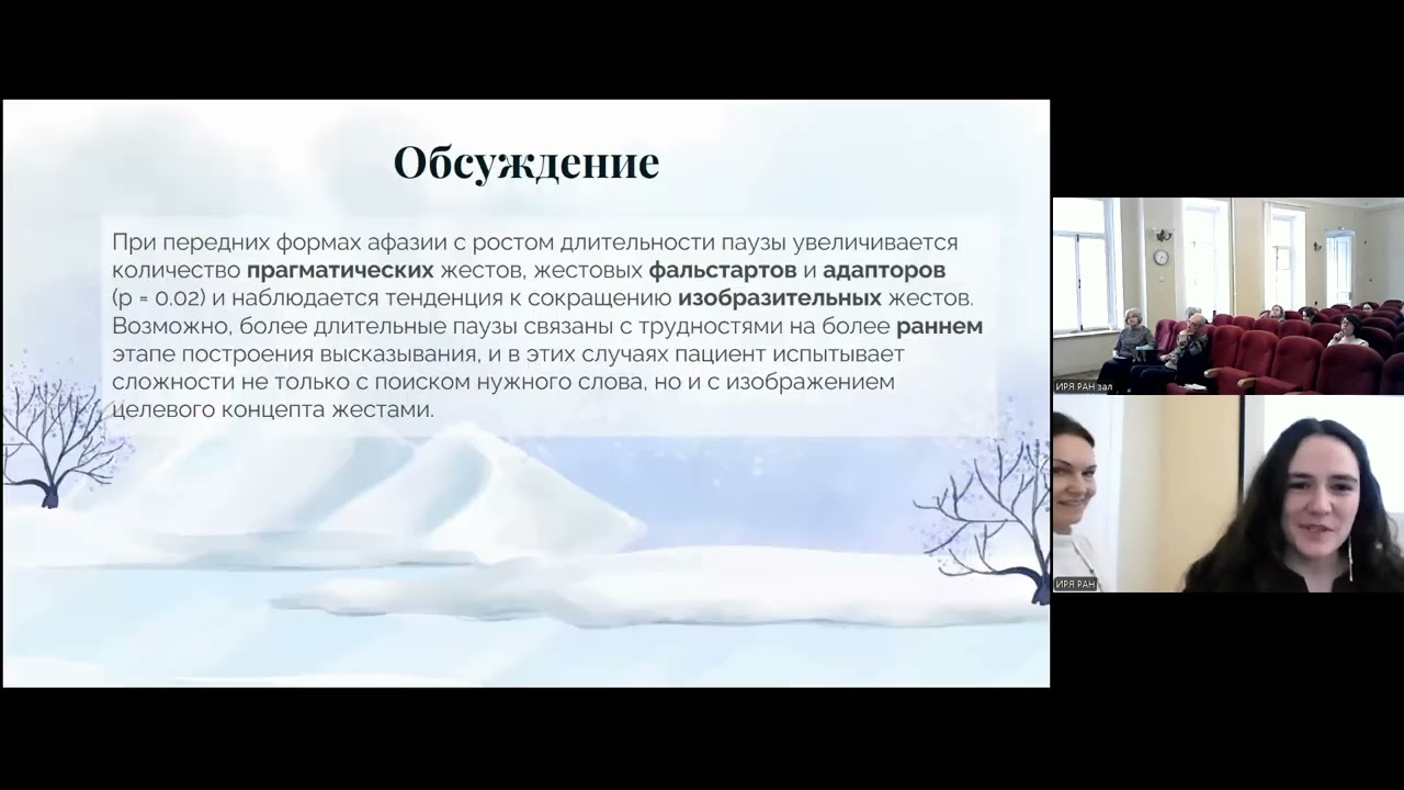 А. Б. Колесникова, Ю. В. Николаева. Жестикуляция во время пауз в речи при афазии