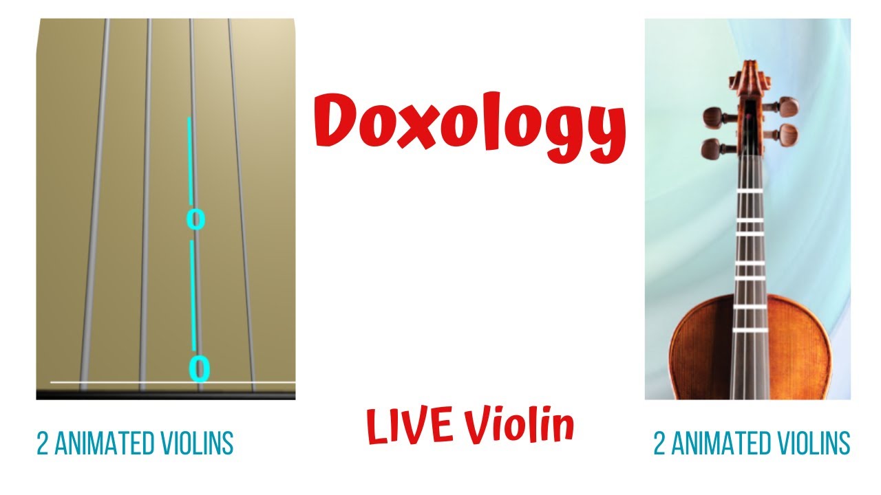 DOXOLOGY ✨ by Genevan Psalter – Violin Tutorial with Animated Violin TAB & FINGERBOARD | LIVE Violin
