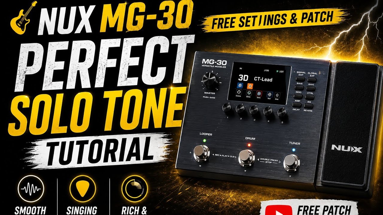 NUX MG-30 Perfect Solo Tone Tutorial | Lead Sound Secret Settings | #nux 
