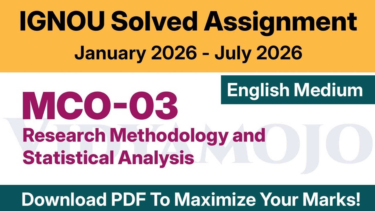 IGNOU MCO 03 Solved Assignment 2026 English Medium PDF Download