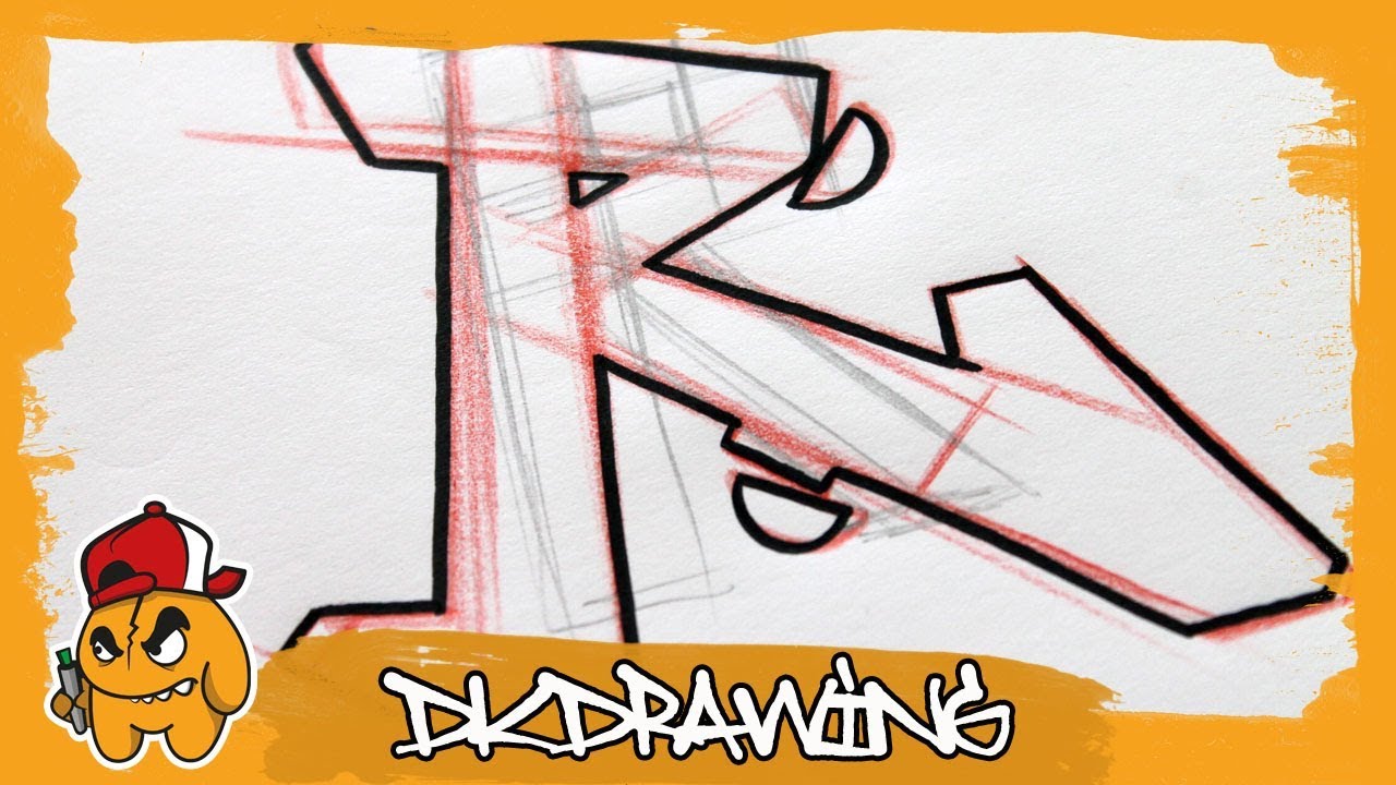 Graffiti Tutorial for beginners - How to draw & flow your graffiti letters - Letter R