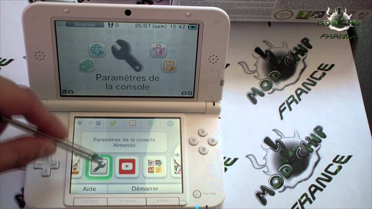 Pr&eacute;sentation 3ds XL CFW rxtools v2.6 par Modchip France