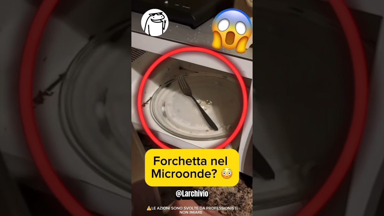 FORCHETTA VS MICROONDE 😱 #curiosit&agrave; #informative #science #educationalvideo