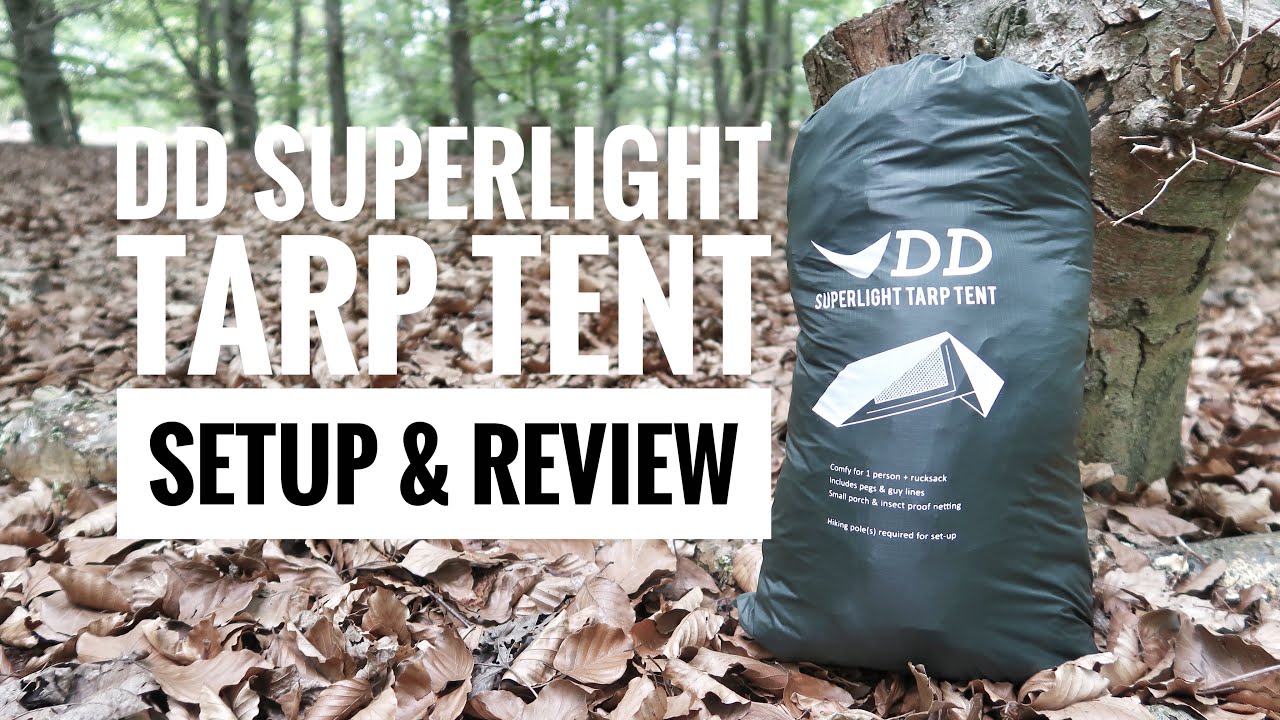 DD superlight tarp tent, Set Up And Review, DD Hammocks, wild camping - one man tent