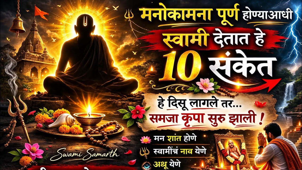 मनोकामना पूर्ण होण्याआधी स्वामी देतात हे 10 संकेत | Swami Samarth Blessings 🙏 #swamikrupamotivationa
