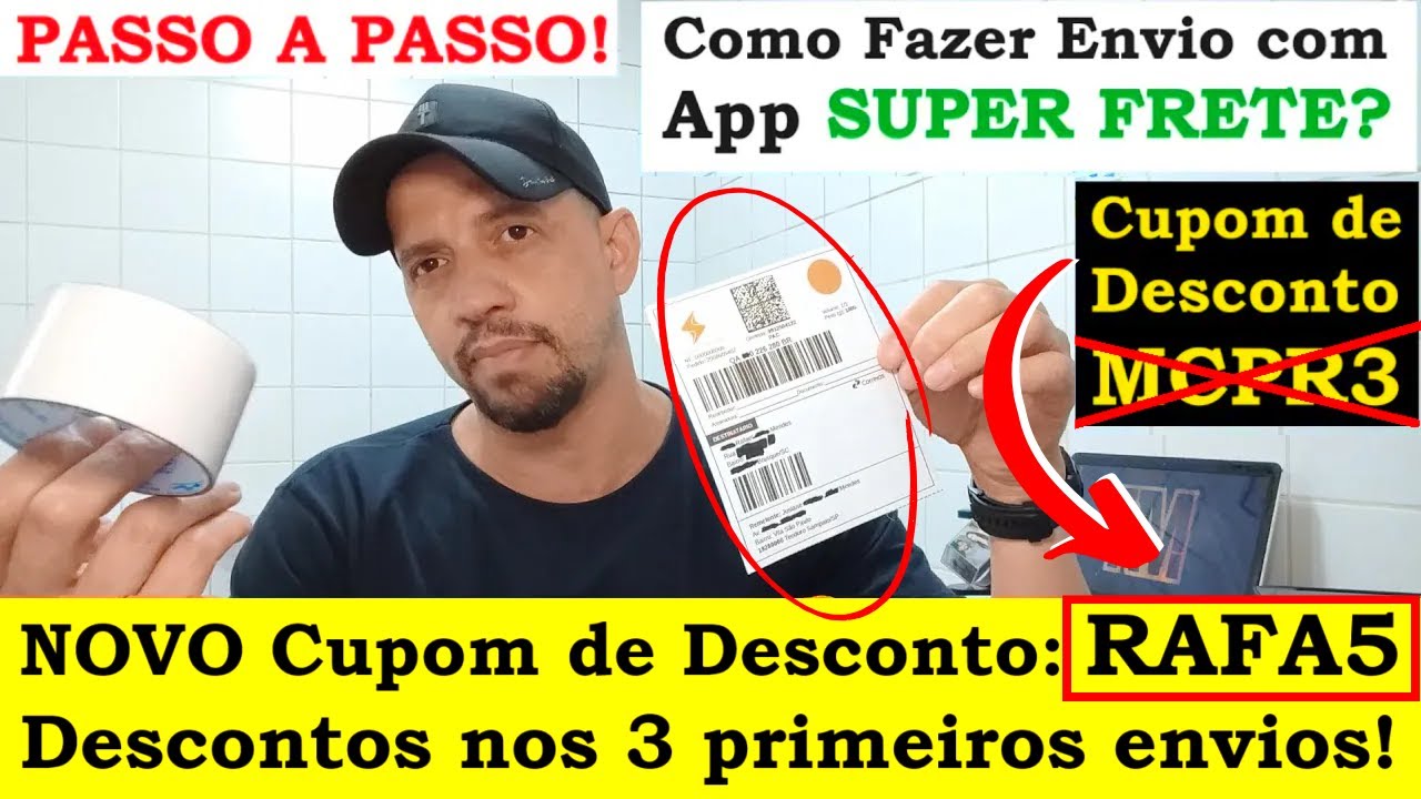COMO FAZER ENVIO USANDO O APP SUPER FRETE DA MANEIRA CORRETA? PASSO A PASSO! CUPOM DE DESCONTO RAFA5