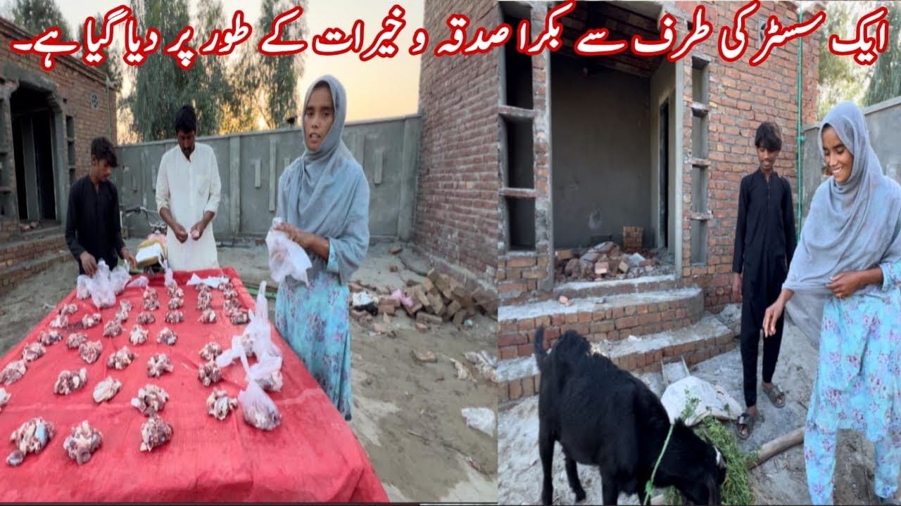 A goat has been donate as charity (Sadaqah) on behalf of a sister Nimra Vlogs 