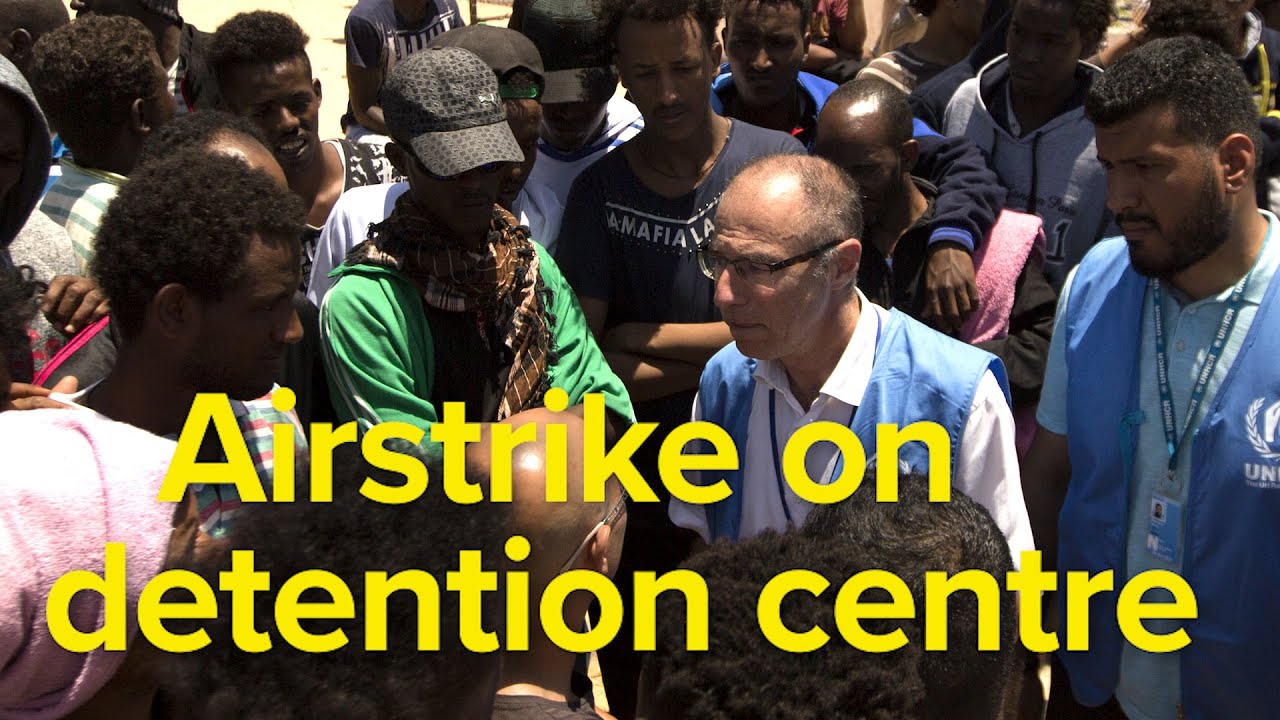 Airstrike in Libya - UNHCR Chief of Mission for Libya visits Tajoura Detention Centre