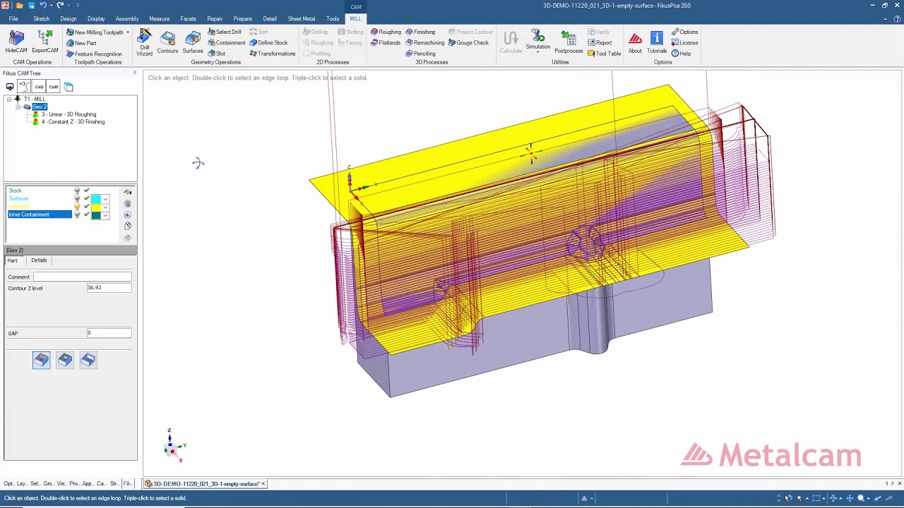 Fikus Plus: Programming a Mill3D part