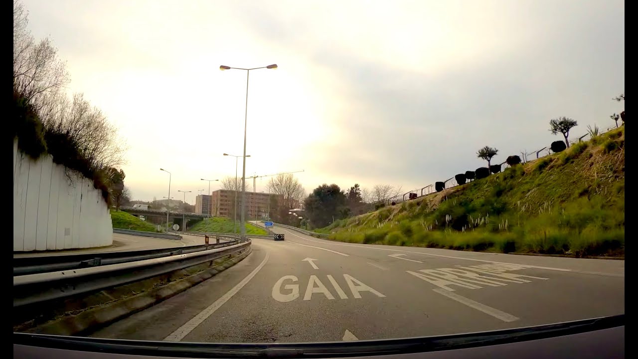 Driving from Porto Airport to Porto, Part 2, 4K video