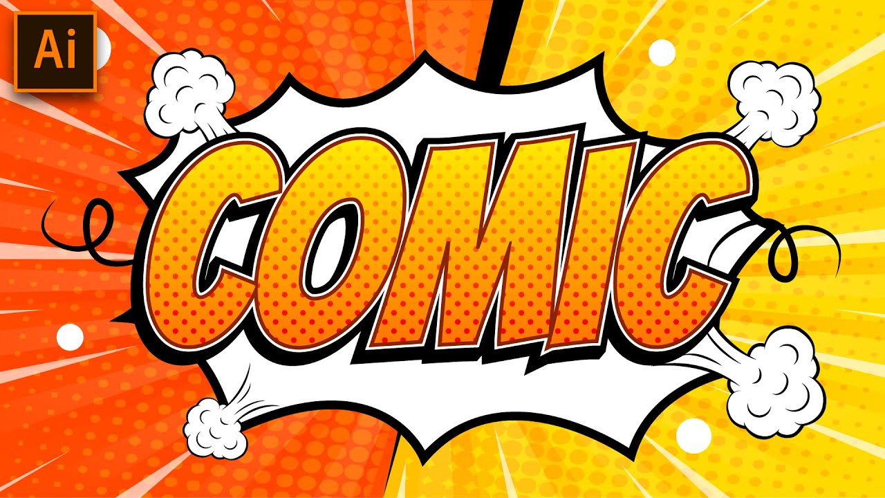 Tutorial Membuat Pop Comic Editble Text Effect Adobe Illustrator