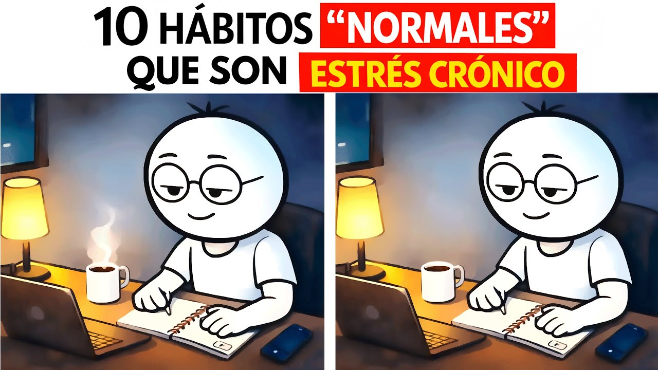 10 HÁBITOS “NORMALES” que en realidad son SEÑALES de ESTRÉS CRÓNICO (psicología)