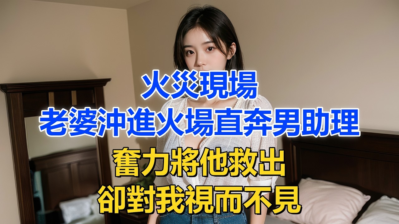 火災現場，老婆沖進火場直奔男助理，奮力將他救出，卻對我視而不見。