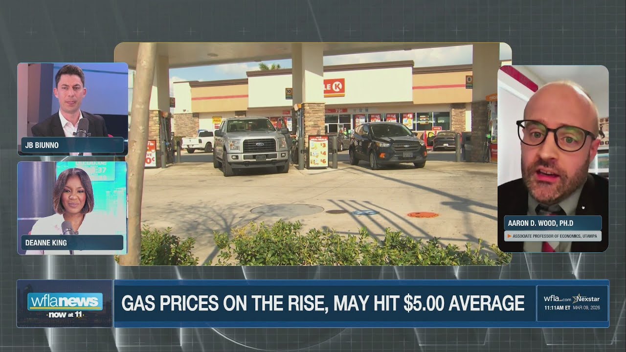 University of Tampa economist responds to gas prices on the rise