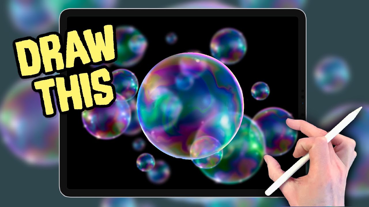 How to draw the best BUBBLES in Procreate - a step by step art tutorial