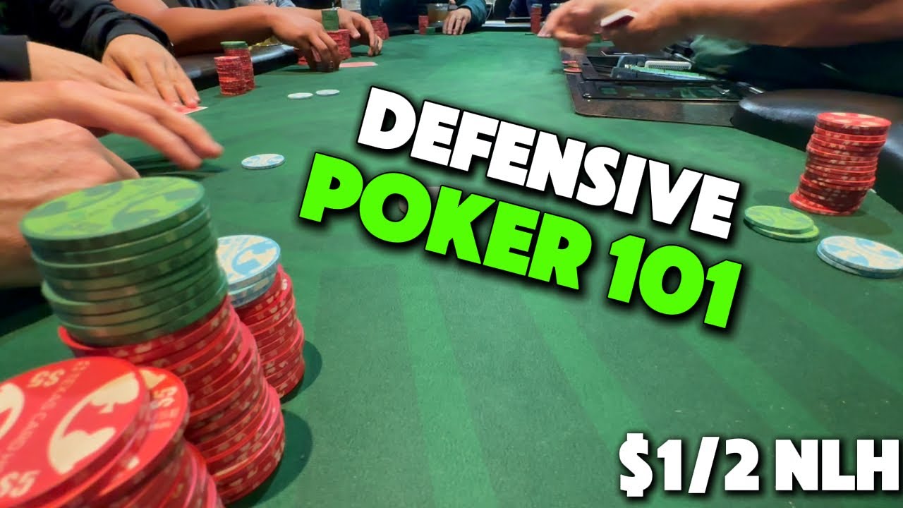 How to play DEFENSIVE POKER at $1/2?! (MUST WATCH for beginners)