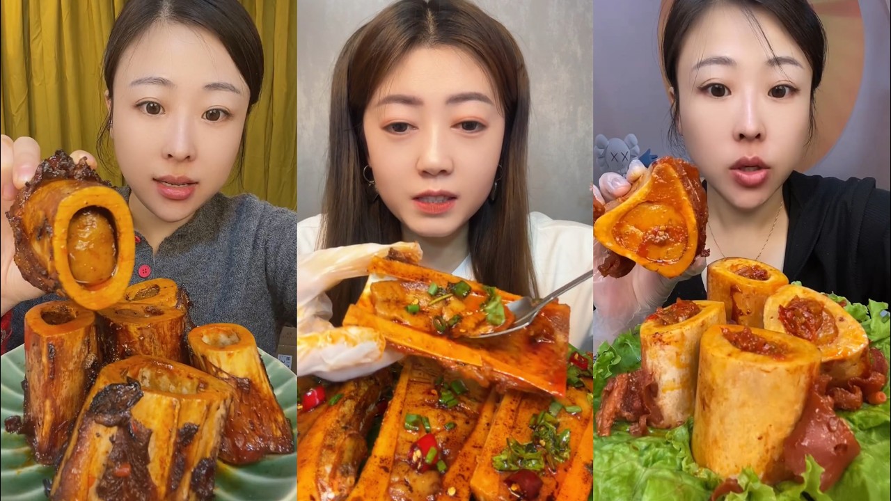 asmr super fatty spicy bone marrow mukbang - thánh ăn tủy xương siêu cay - mukbang eating show #795
