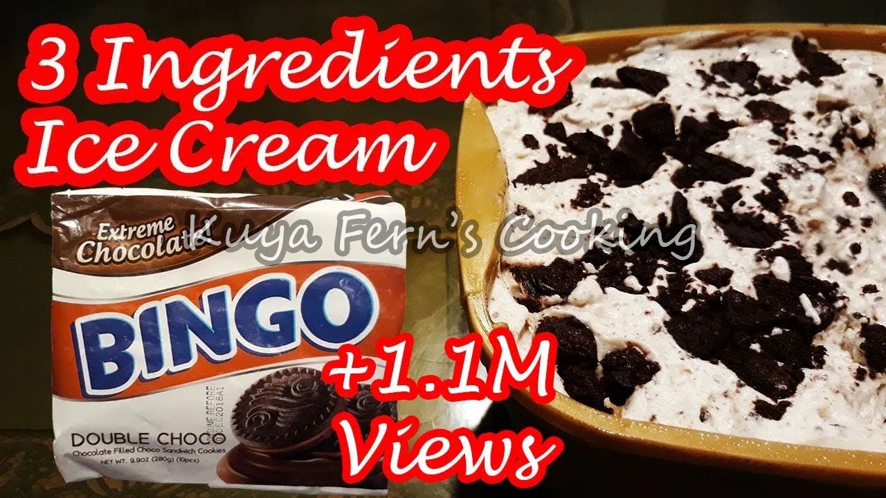 3 INGREDIENTS BINGO ICE CREAM!!!