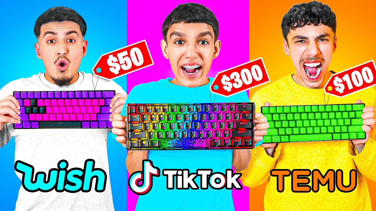We Bought Keyboards From Different Websites To Play Fortnite! (TikTok Shop, Temu)