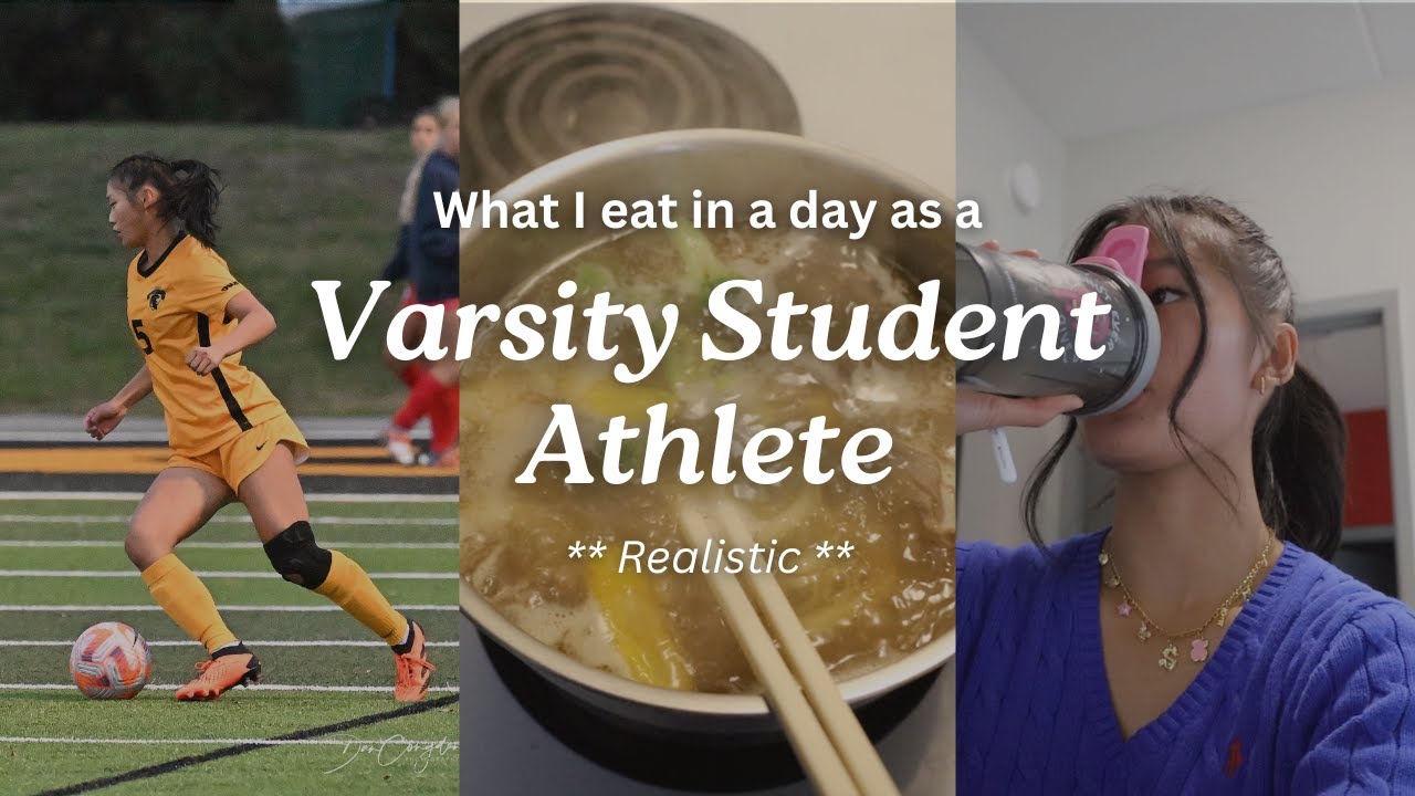 What I Eat in a Day as a Varsity Student Athlete *Realistic* | Canadian Uni Life