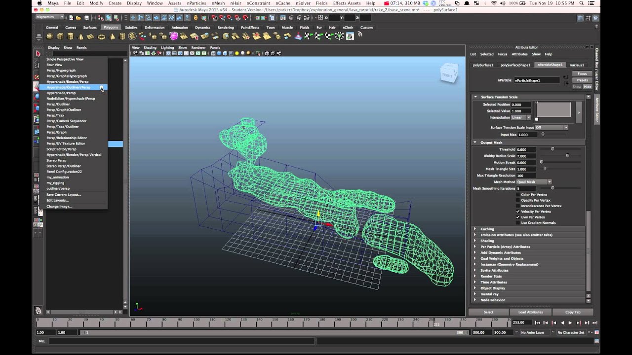Lava Tutorial using Maya