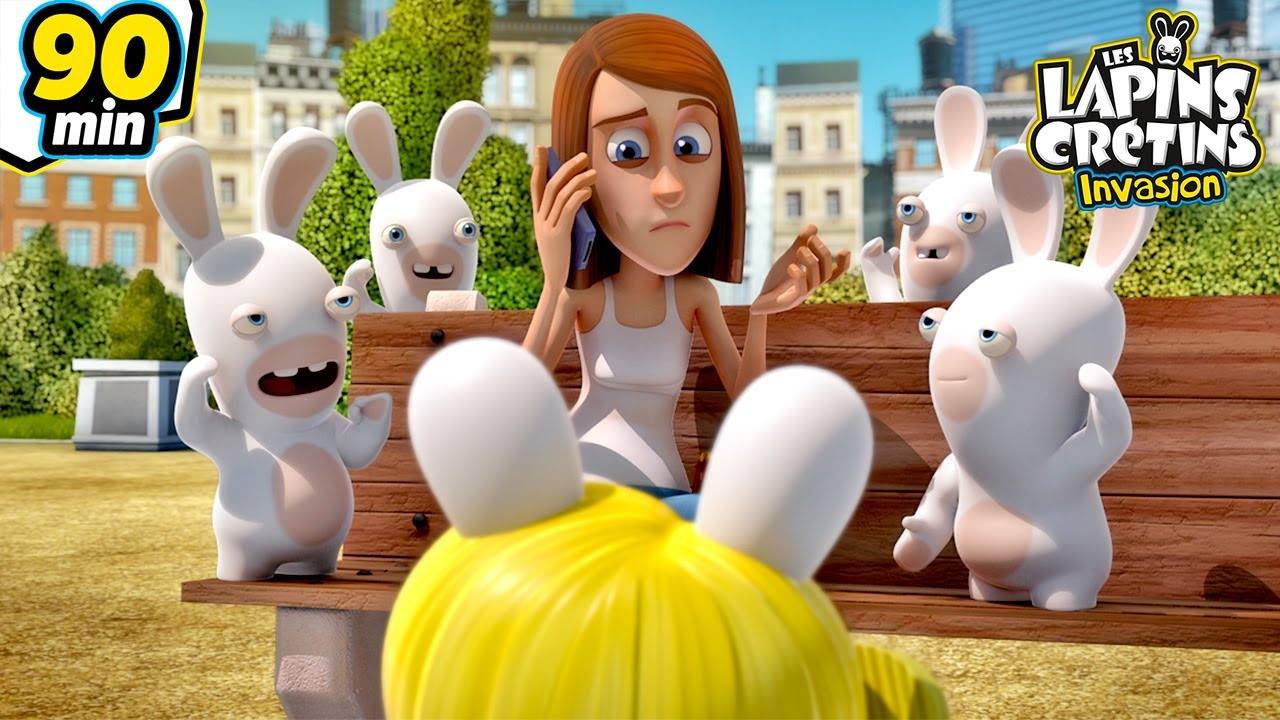 Lapins VS Technologie 📱🫨 | Les Lapins Crétins Invasion 🐰 | Compilation 90mn | Dessin Animé