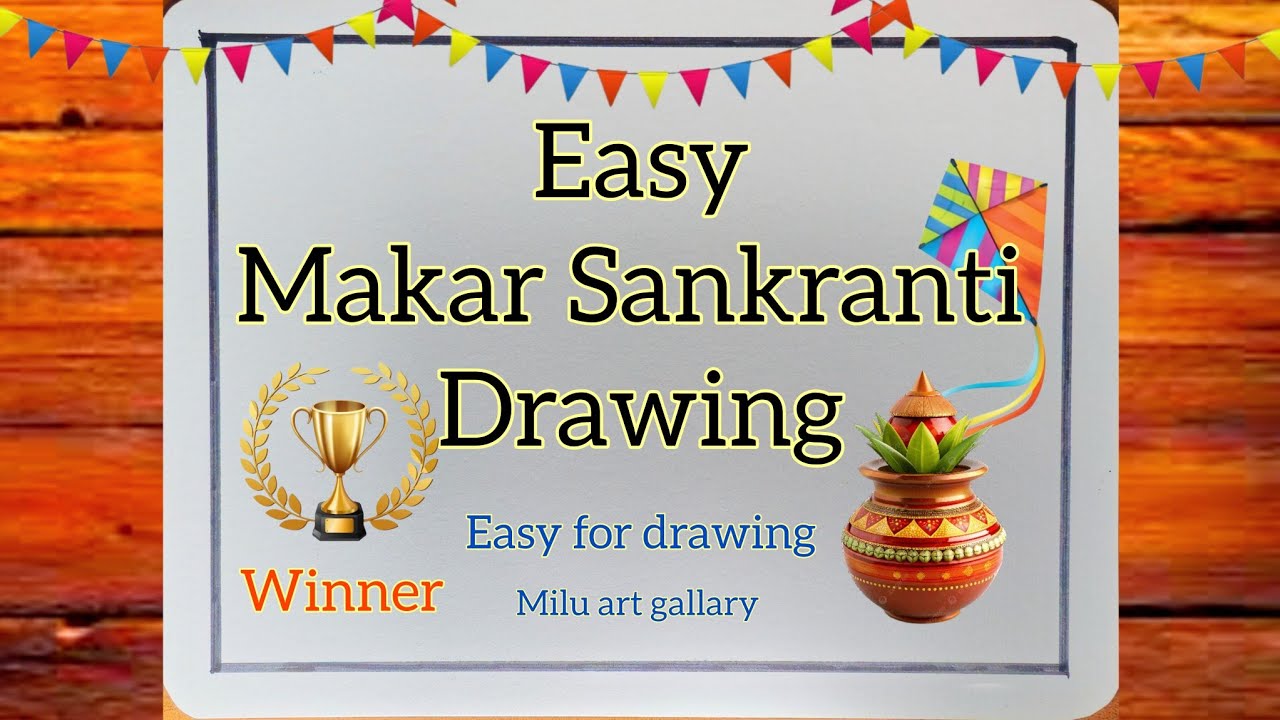 Makar sankranti Festival drawing with pencil || How to draw A girl flying kite ||Pencil drawing easy