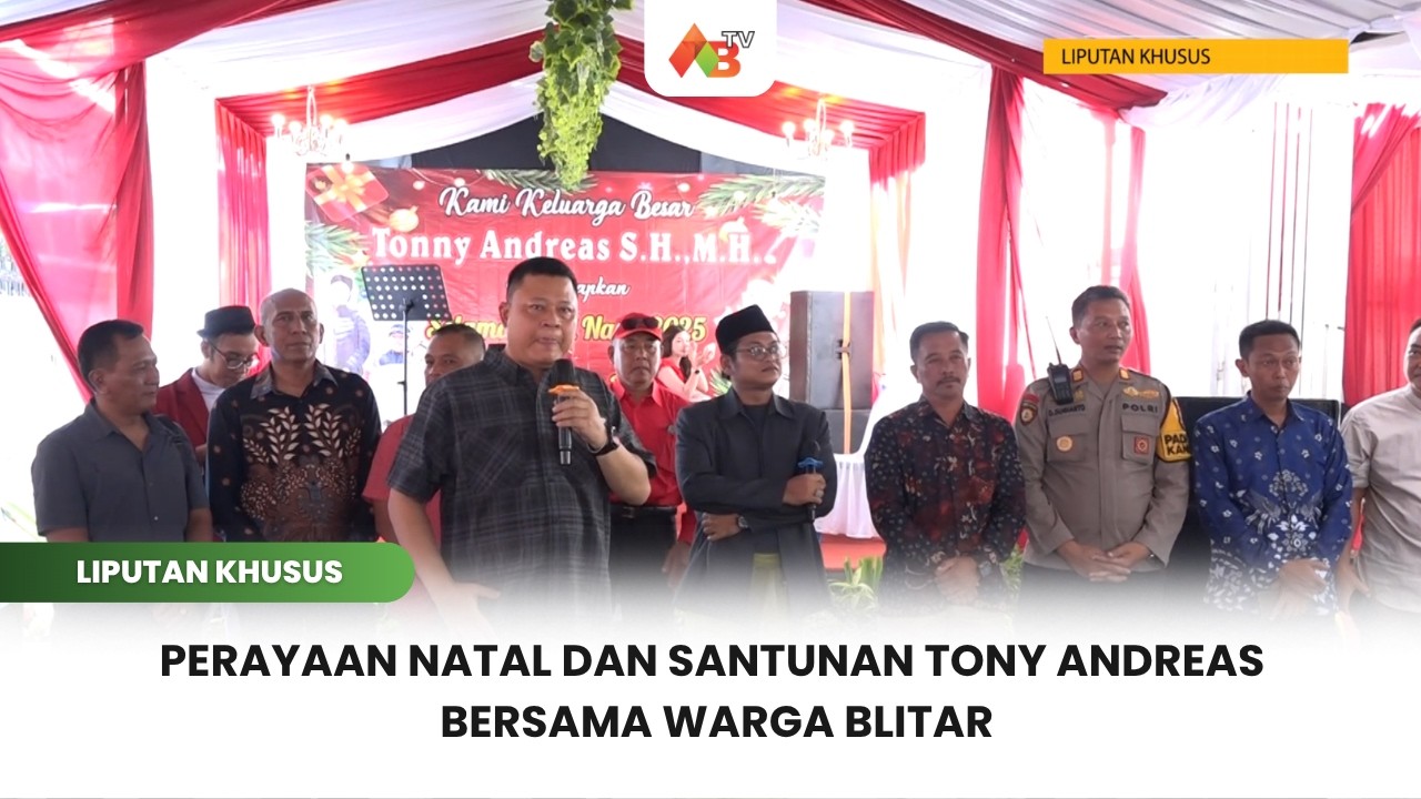 Perayaan Natal dan Santunan Tony Andreas bersama Warga Blitar