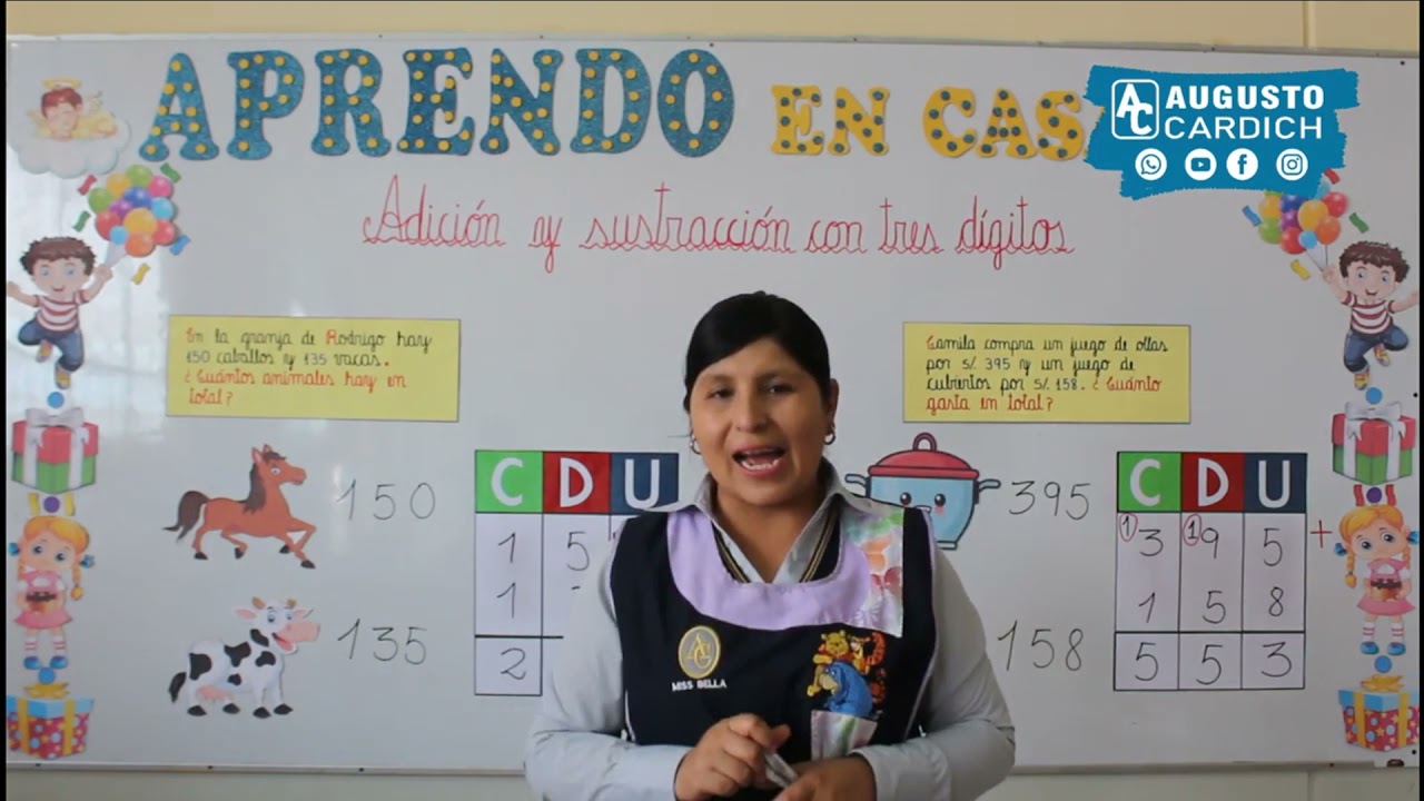 ADICIÓN Y SUSTRACCIÓN CON TRES DÍGITOS