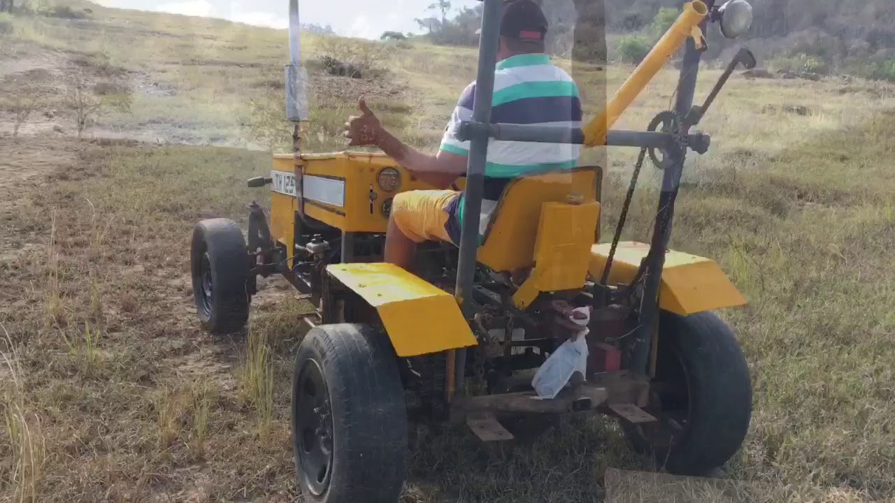 Testando a força do tratorzinho caseiro