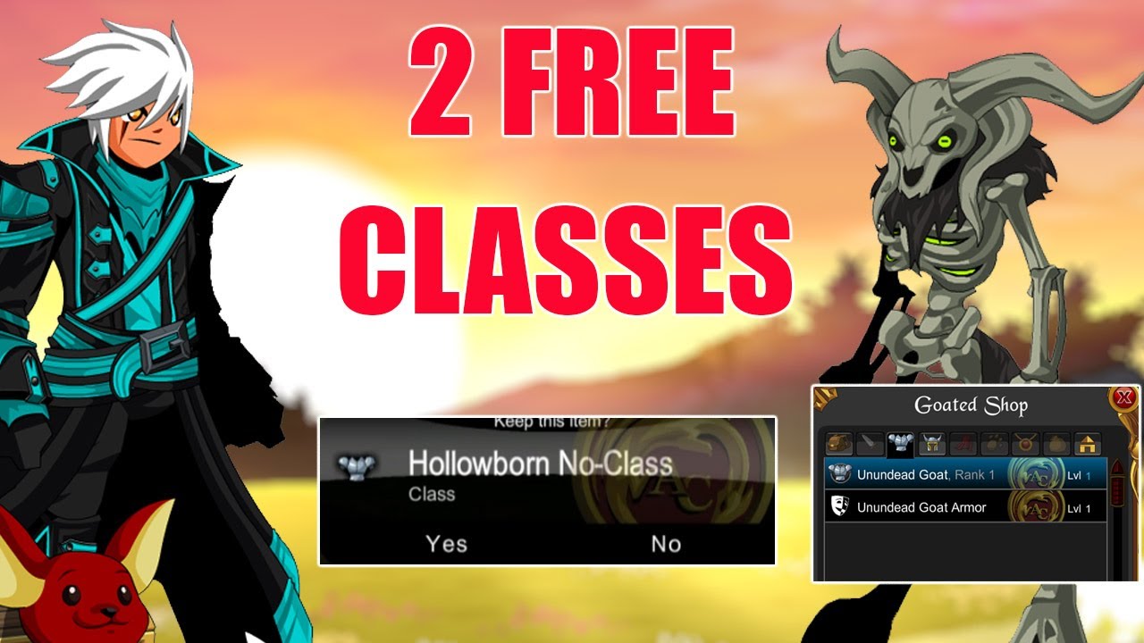 AQW Undead Goat Class IS BACK! + Hollowborn No Class Drop! | 2 Free Player Classes