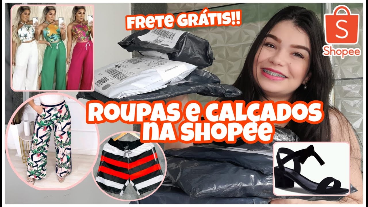 COMPRINHAS NA SHOPEE DE ROUPAS E SAPATOS *BARATINHOS* + FRETE GRÁTIS!!