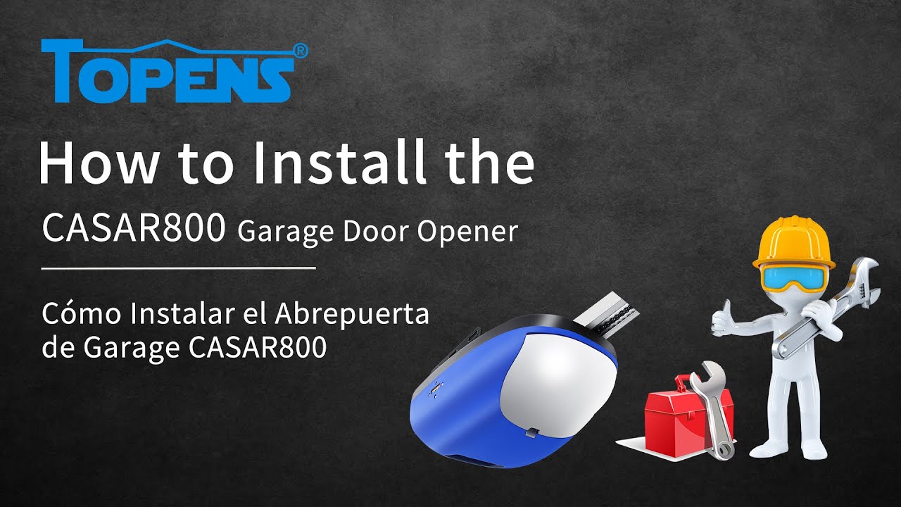 TOPENS CASAR800 Garage Door Opener Installation Video