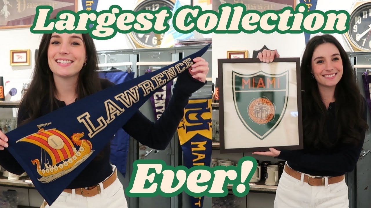 Largest College Pennant Collection Ever / Vintage 1910s