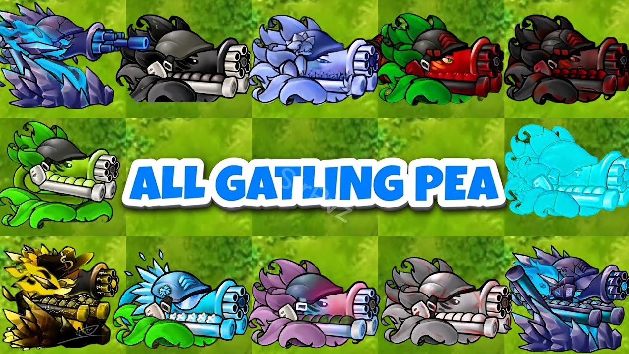 PVZ 1 Fusion 3.4 Mod Challenge | All Gatling Pea VS Obsidian Zombie | Max Level 🤭