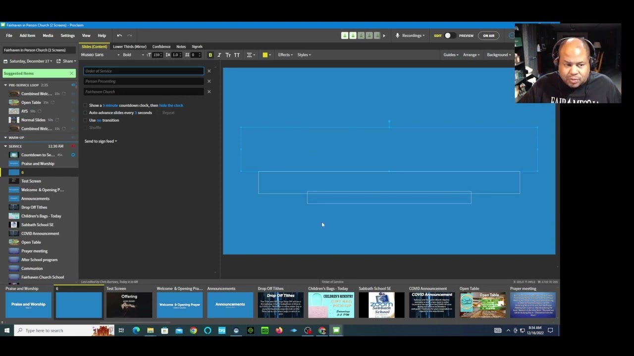 How to set up a lower third monitors in Proclaim, and key it with the ATEM mini.