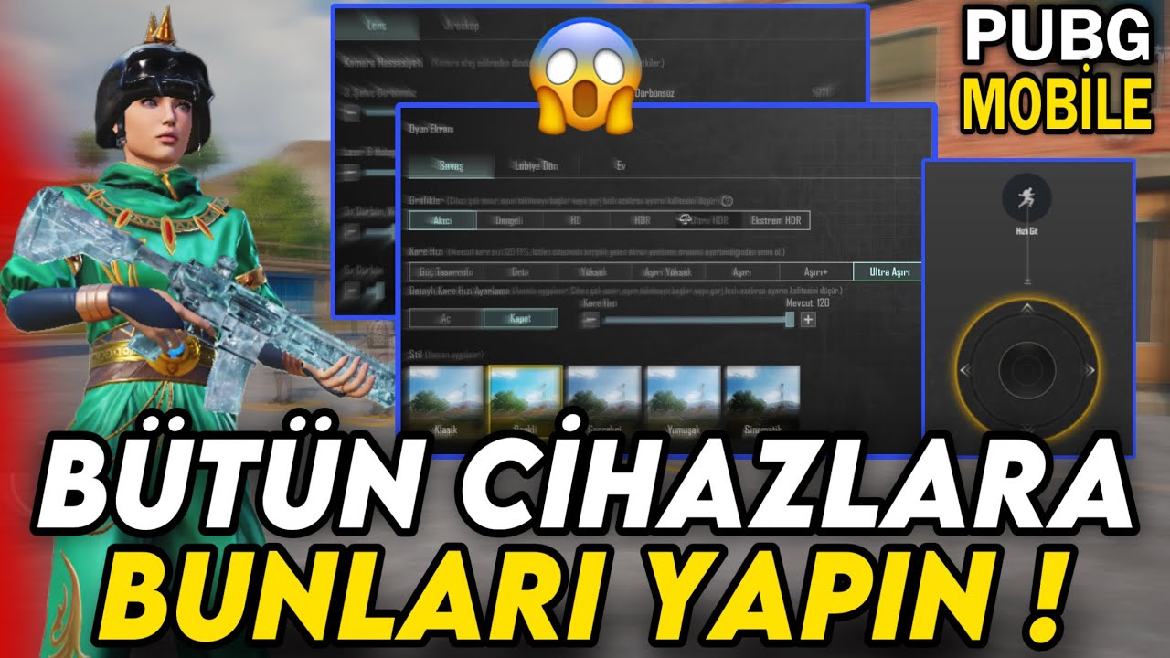PUBG MOBİLE DE EN BAŞTAN SONA BÜTÜN AYARLAR ! HER CİHAZA UYUMLU OLAN O HASSASİYET ! PUBG MOBİLE
