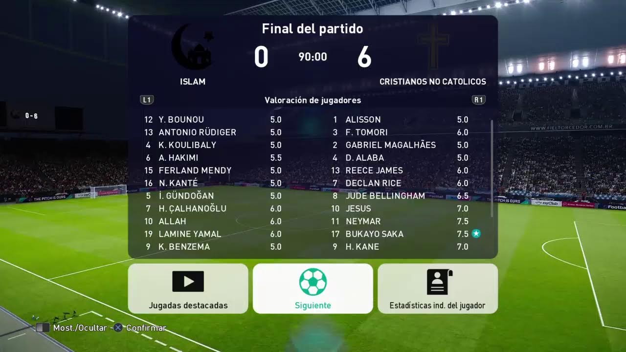 Islam vs Cristianismo No Católico - Copa de Religiones 2026 - Semifinal