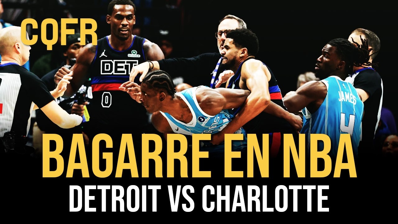Bagarre en NBA ! &Ccedil;a chauffe entre les Pistons et les Hornets #CQFR