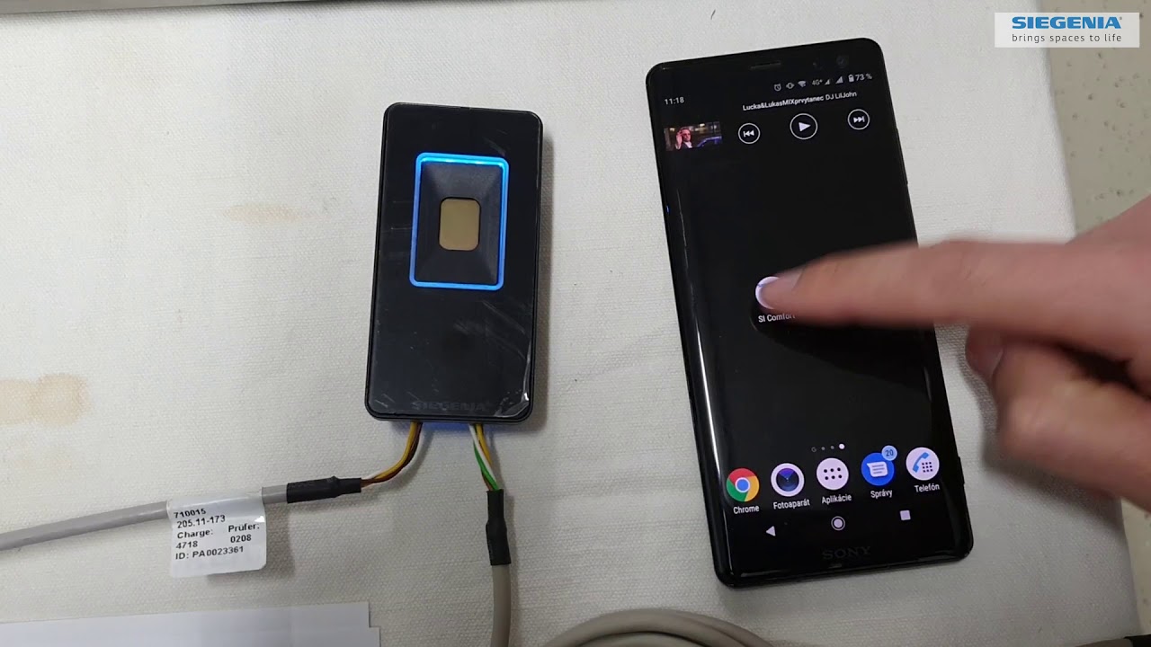 Siegenia - KFV - fingerprint - ZKS Genius prvé spustenie