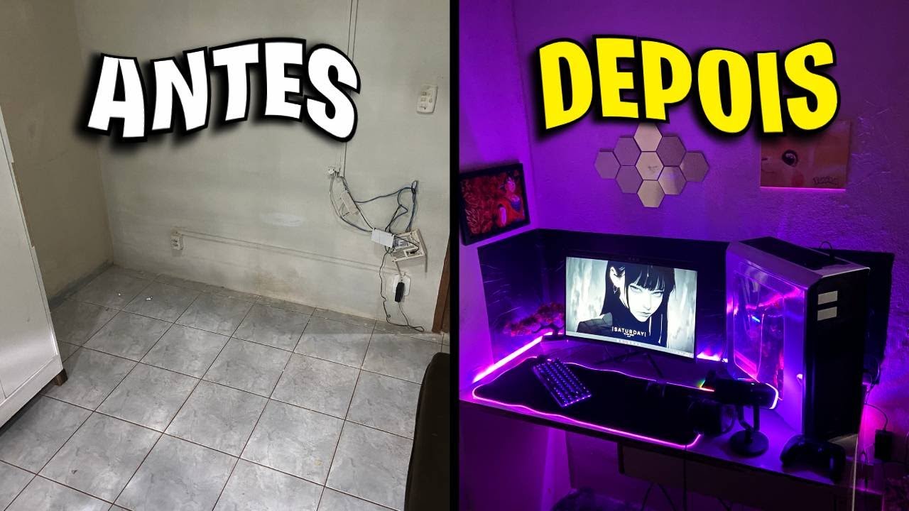 Transformei o Quarto Vazio do meu amigo no Quarto Gamer dos Sonhos!