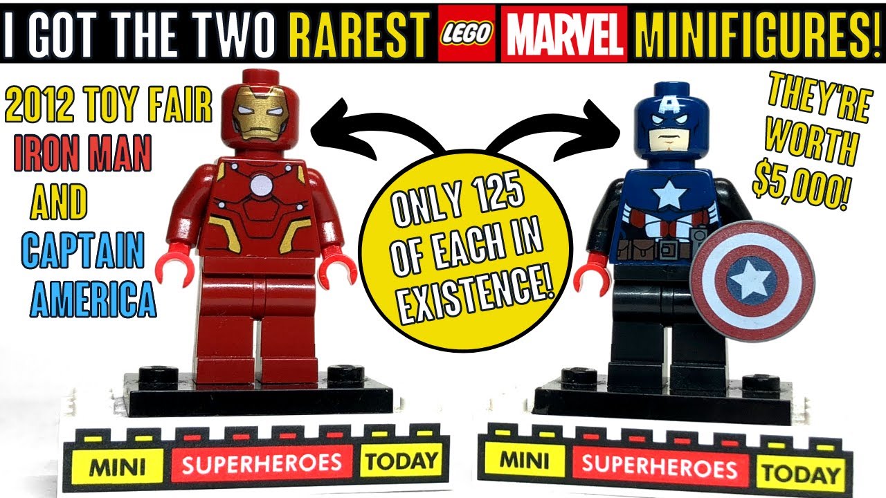 The RAREST LEGO MARVEL Minifigs EVER (Only 125 of EACH!) Toy Fair 2012 Captain America and Iron Man