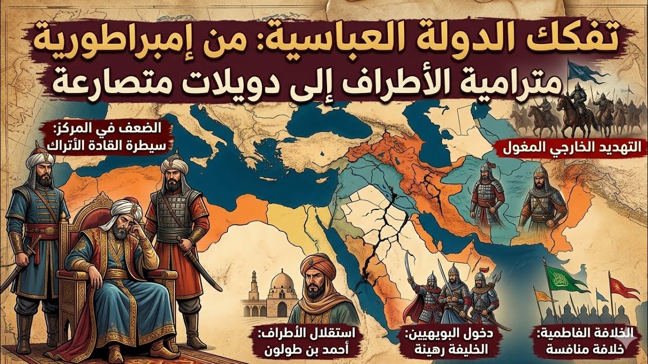 صراع العروش الحقيقي: كيف تمزقت الخلافة العباسية إلى 100 قطعة؟ 🧩⚔️