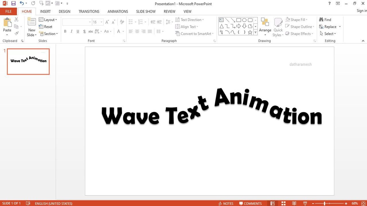 Wave Text Animation In PowerPoint